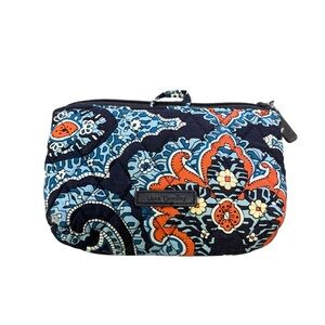 Vera Bradley Floral Blue and Orange Cosmetic Case